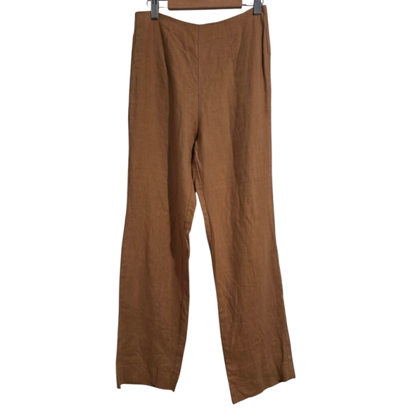 Reformation Linen Trouser Tan size 0 - Picture 1 of 8